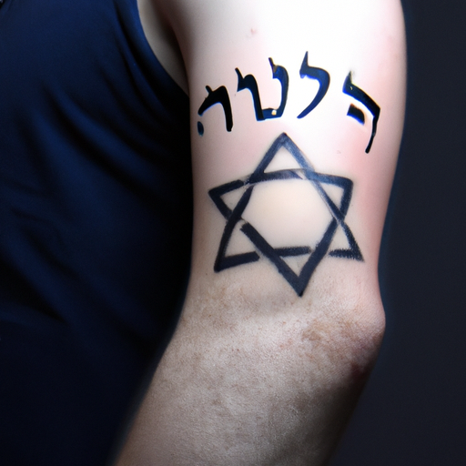 A non-Jewish person proudly displaying their Hebrew tattoo