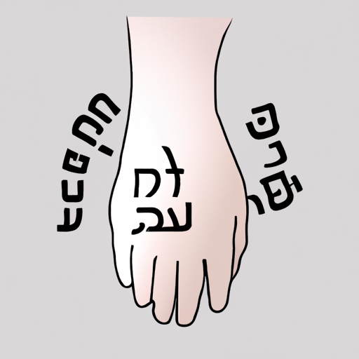 A humorous image of a Hebrew tattoo with a mistranslation